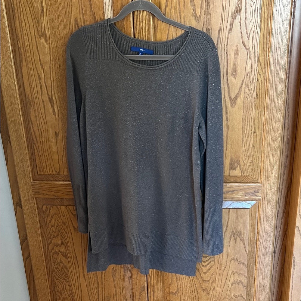 Apt. 9 Dark Gray Textured Sweater